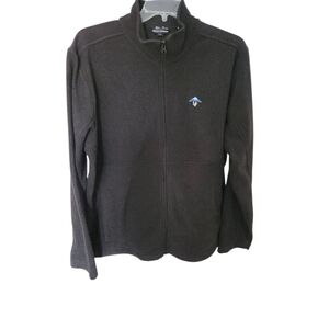 Mens Fleece Jacket XL Black Full Zip Urban Frontier